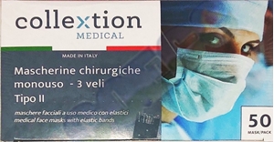 Immagine di Mascherine Chirurgiche Triplo Velo CE CERTIFICATE DPI - DA 50pz ogni pacco  - Minimo ordinabile 2 Pacchi